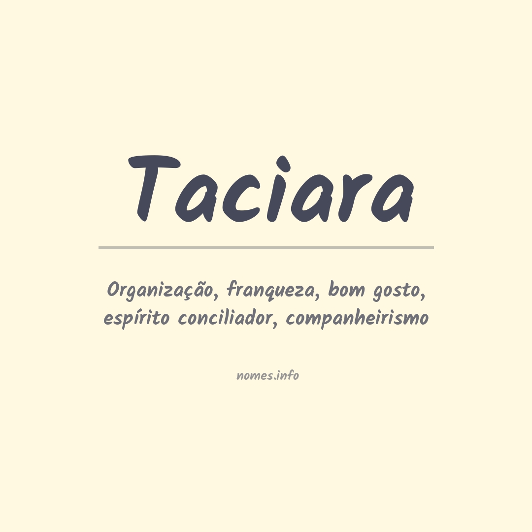 Significado do nome Taciara