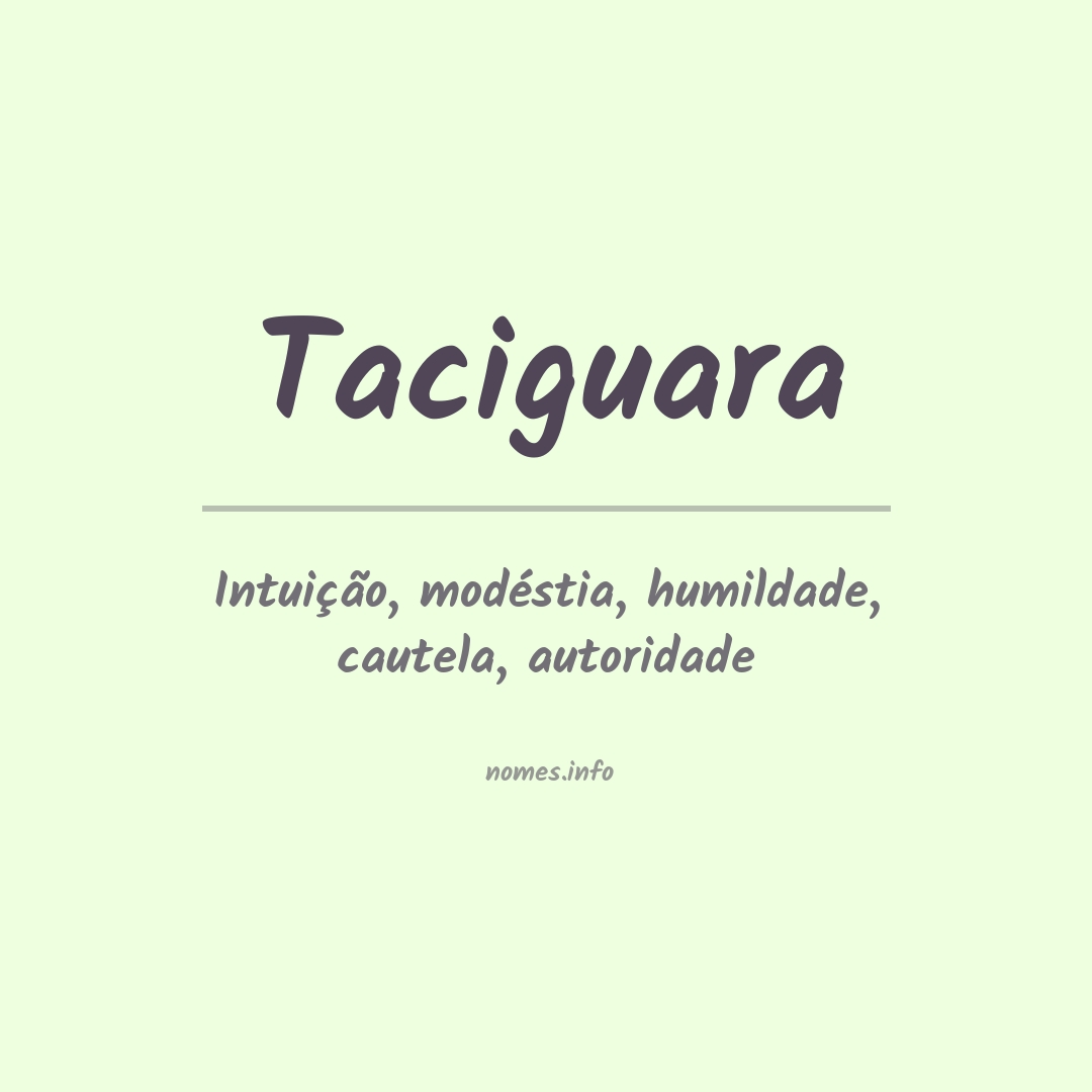 Significado do nome Taciguara