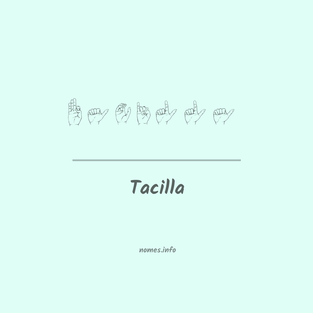 Tacilla em Libras