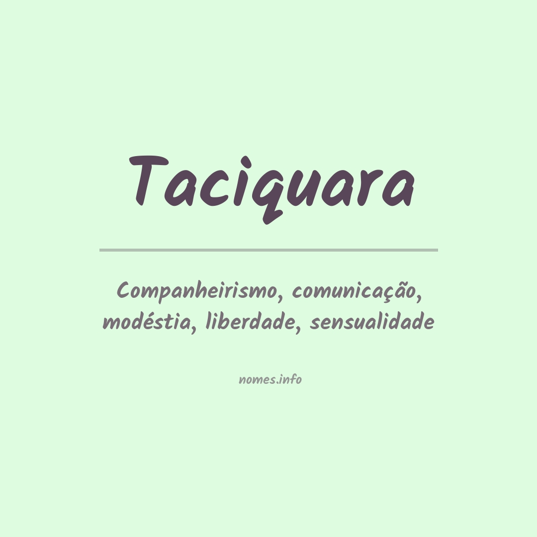 Significado do nome Taciquara