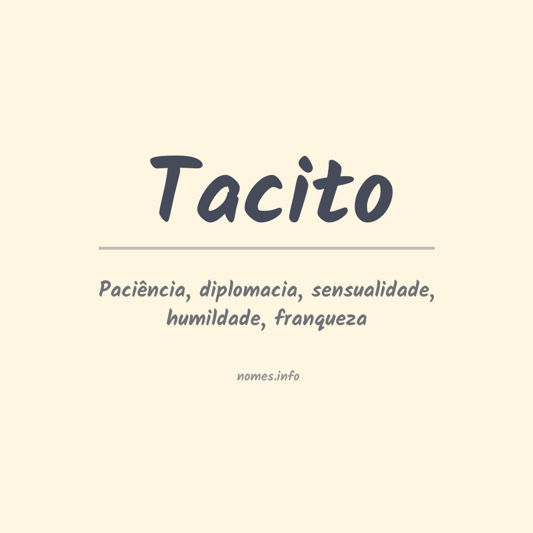 Significado do nome Tacito