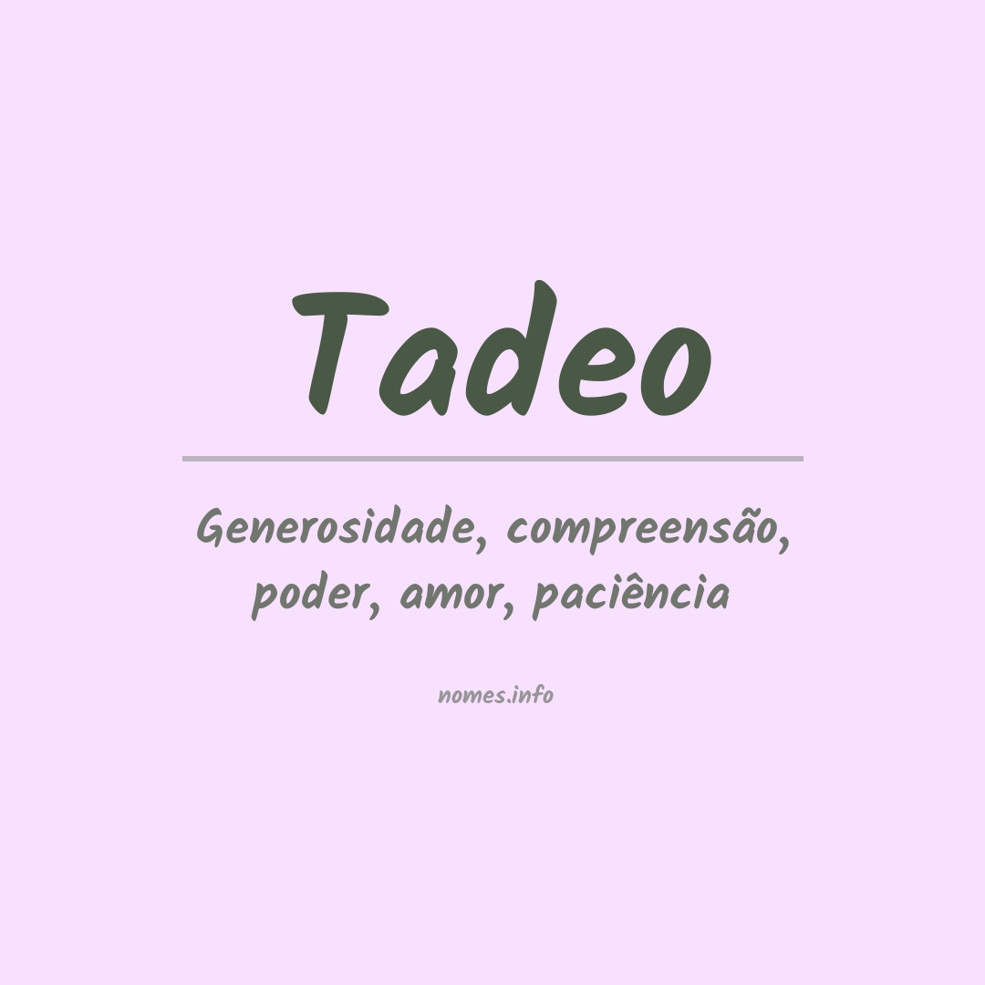 Significado do nome Tadeo