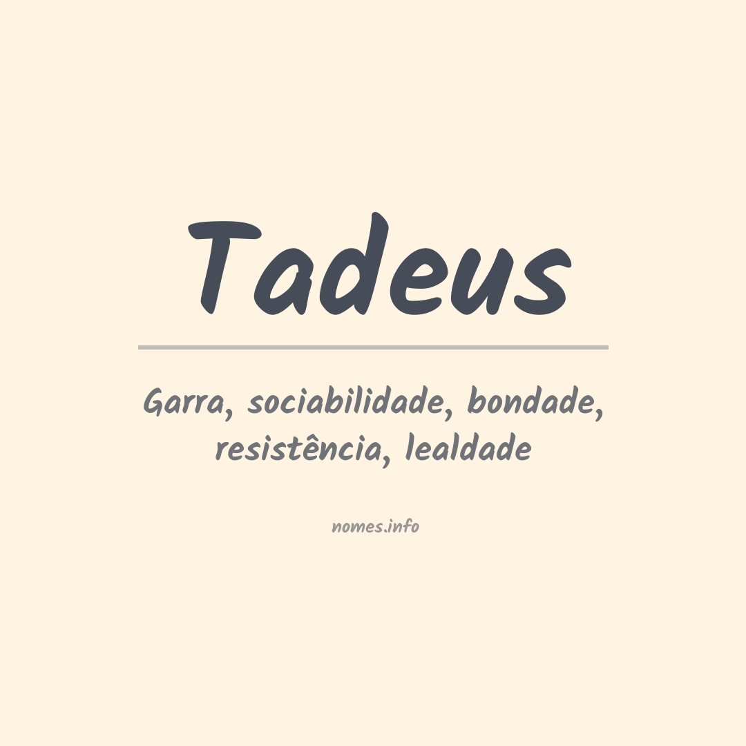 Significado do nome Tadeus