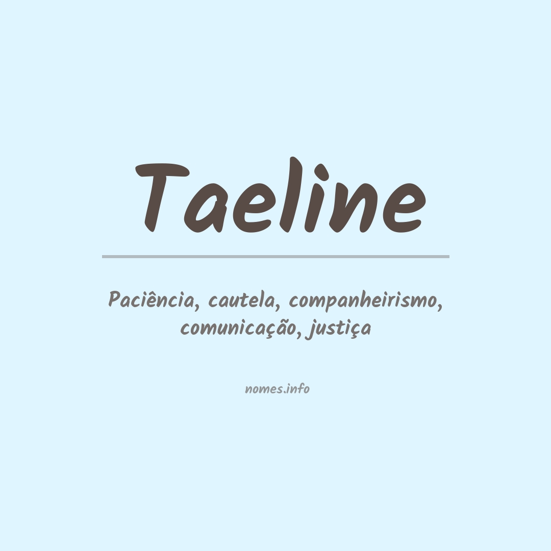 Significado do nome Taeline