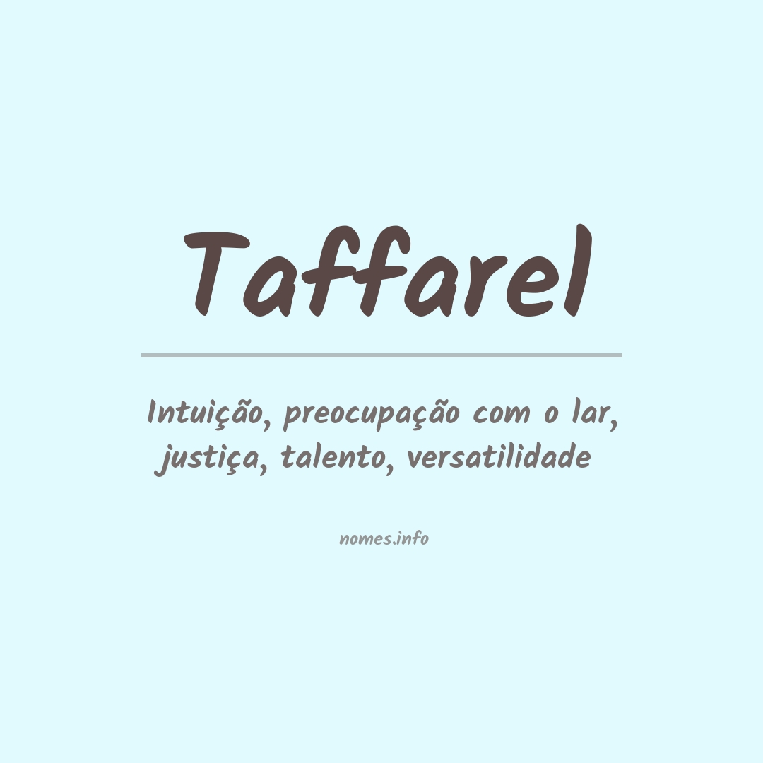 Significado do nome Taffarel