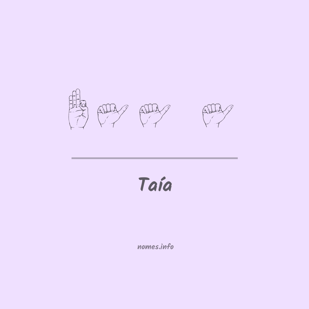 Taía em Libras