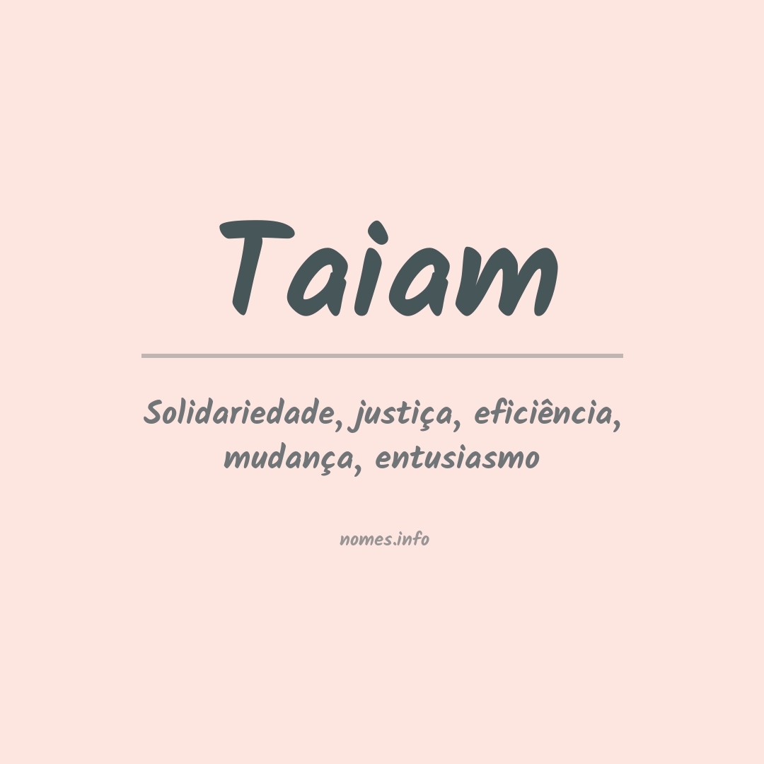 Significado do nome Taiam