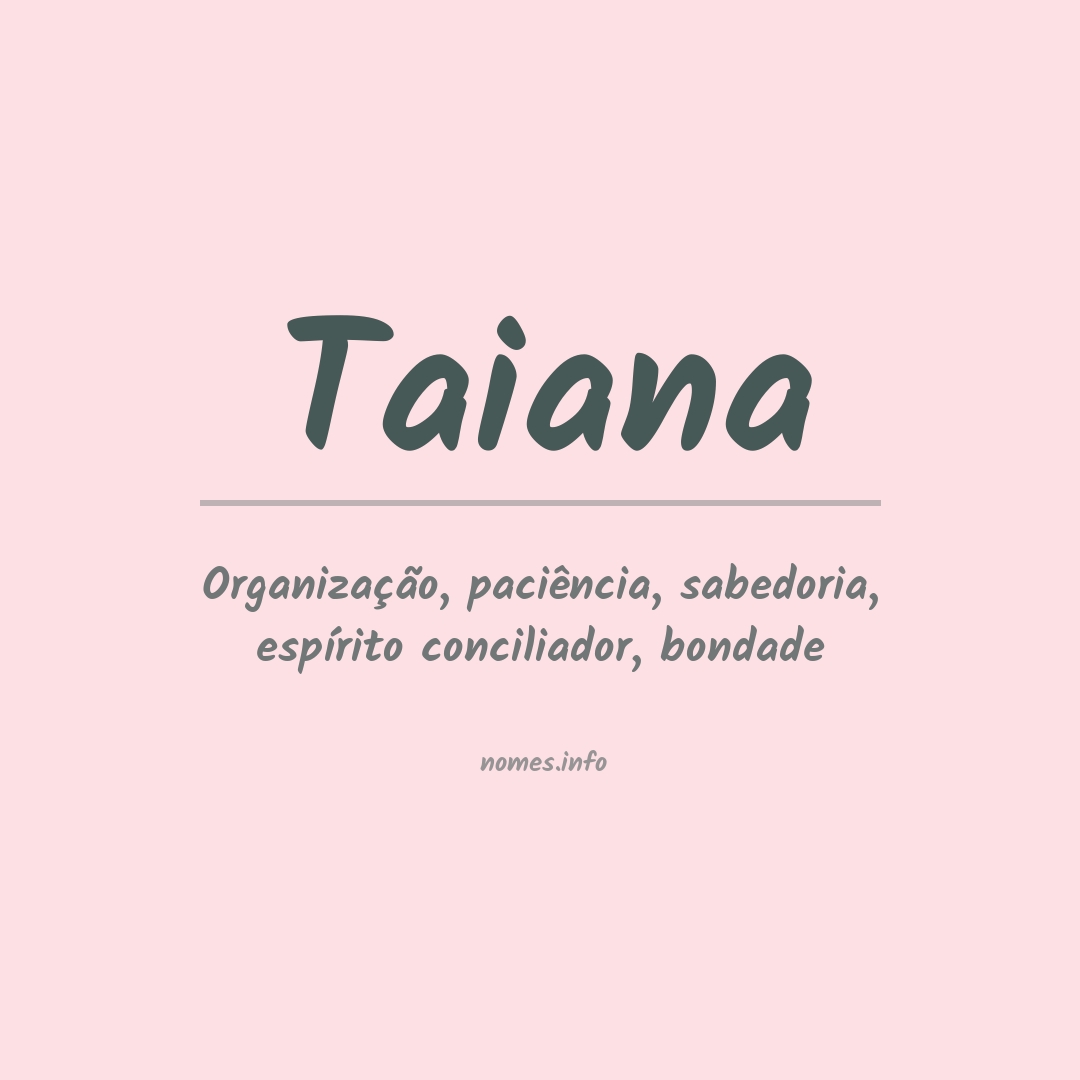 Significado do nome Taiana