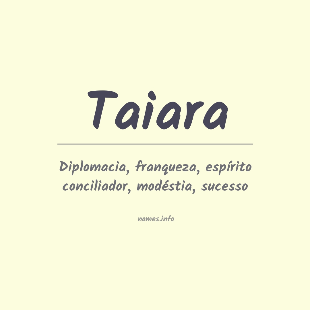 Significado do nome Taiara