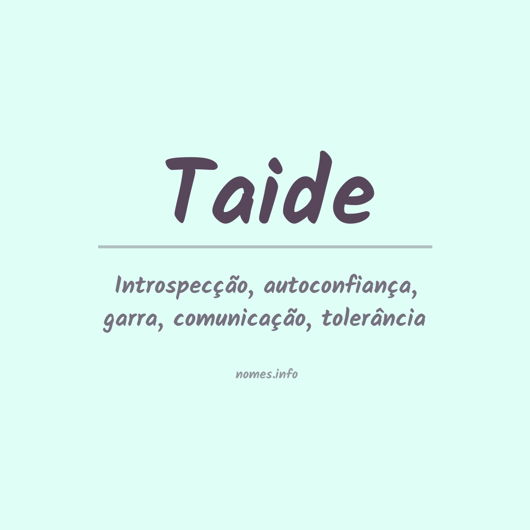 Significado do nome Taide