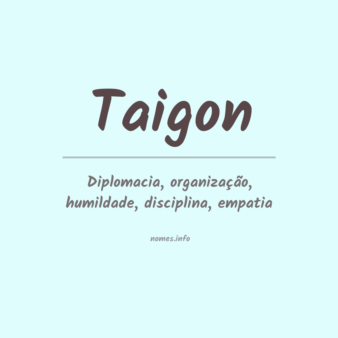 Significado do nome Taigon