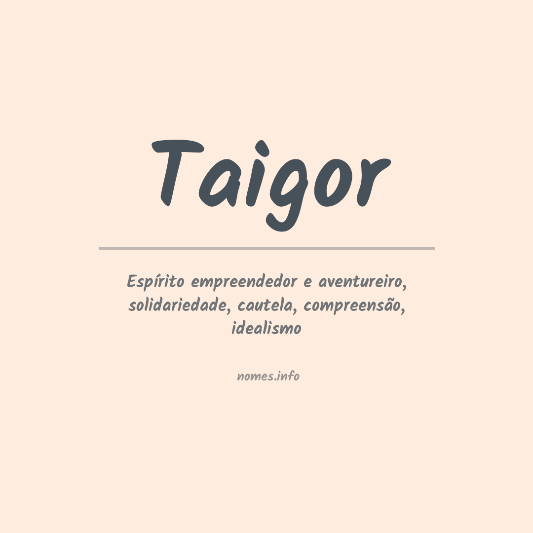 Significado do nome Taigor