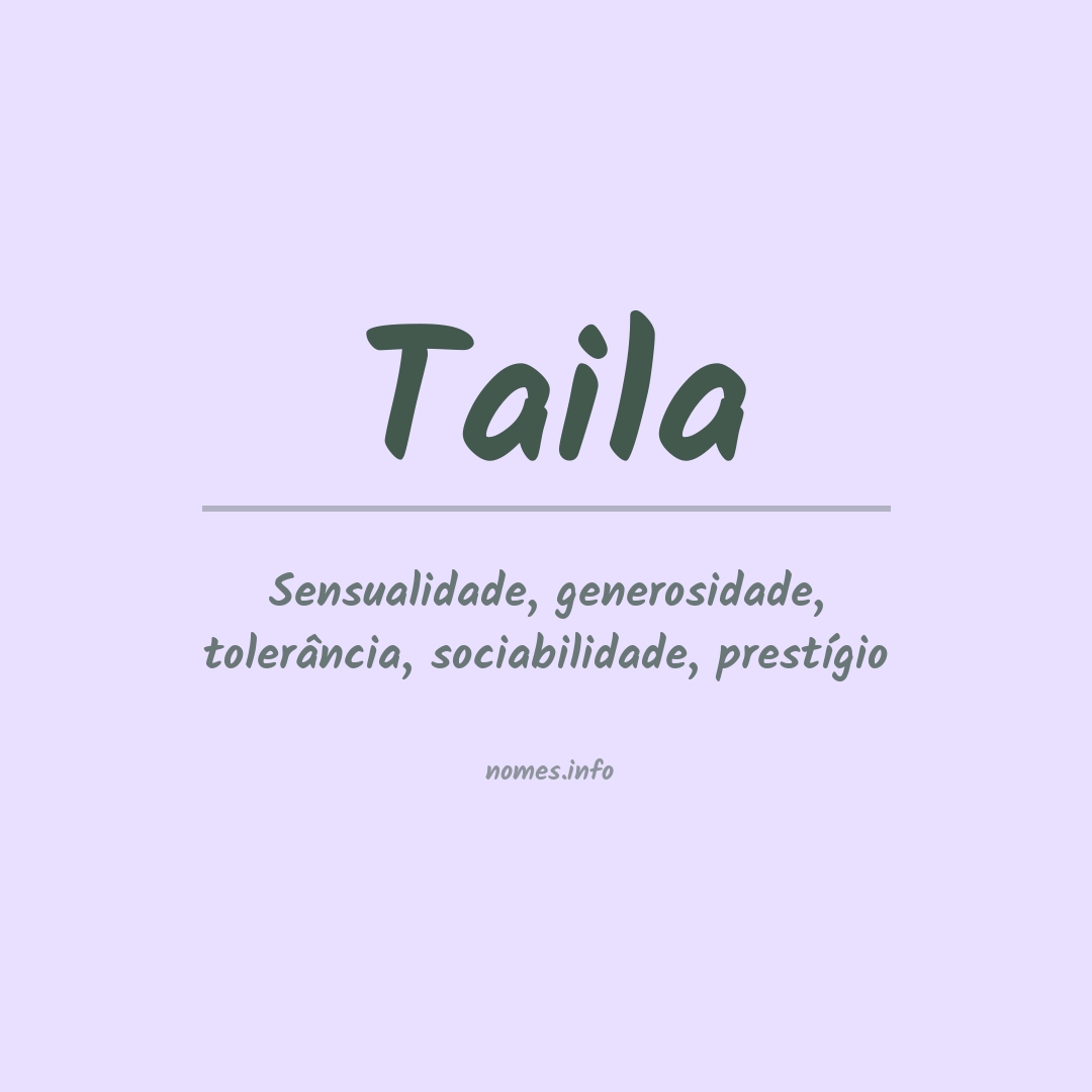 Significado do nome Taila