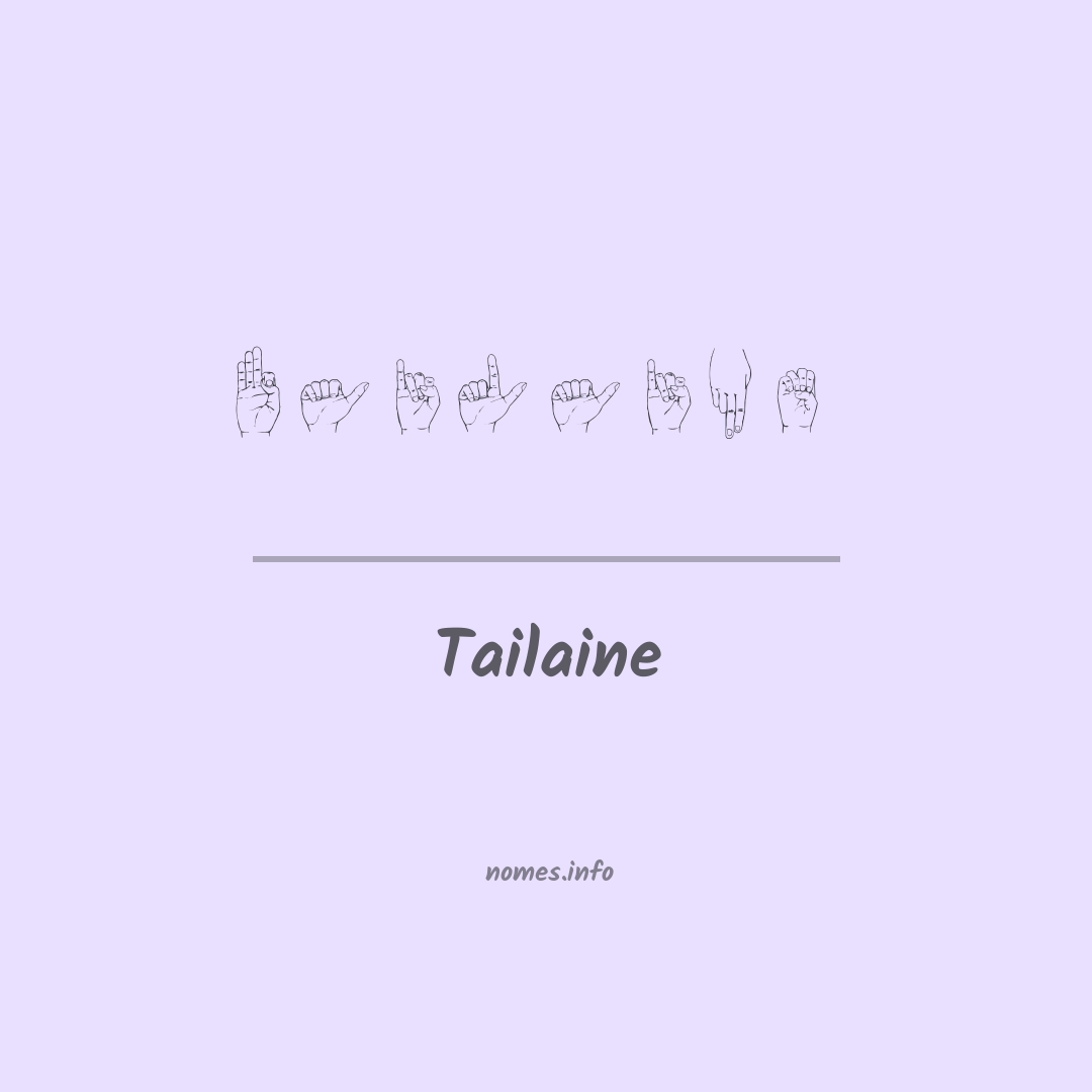 Tailaine em Libras