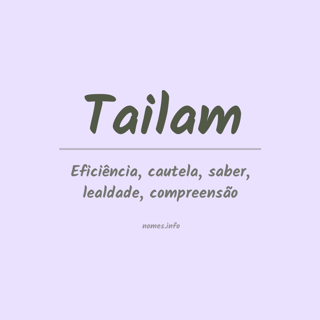 Significado do nome Tailam