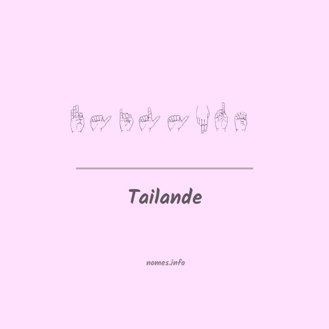 Tailande em Libras
