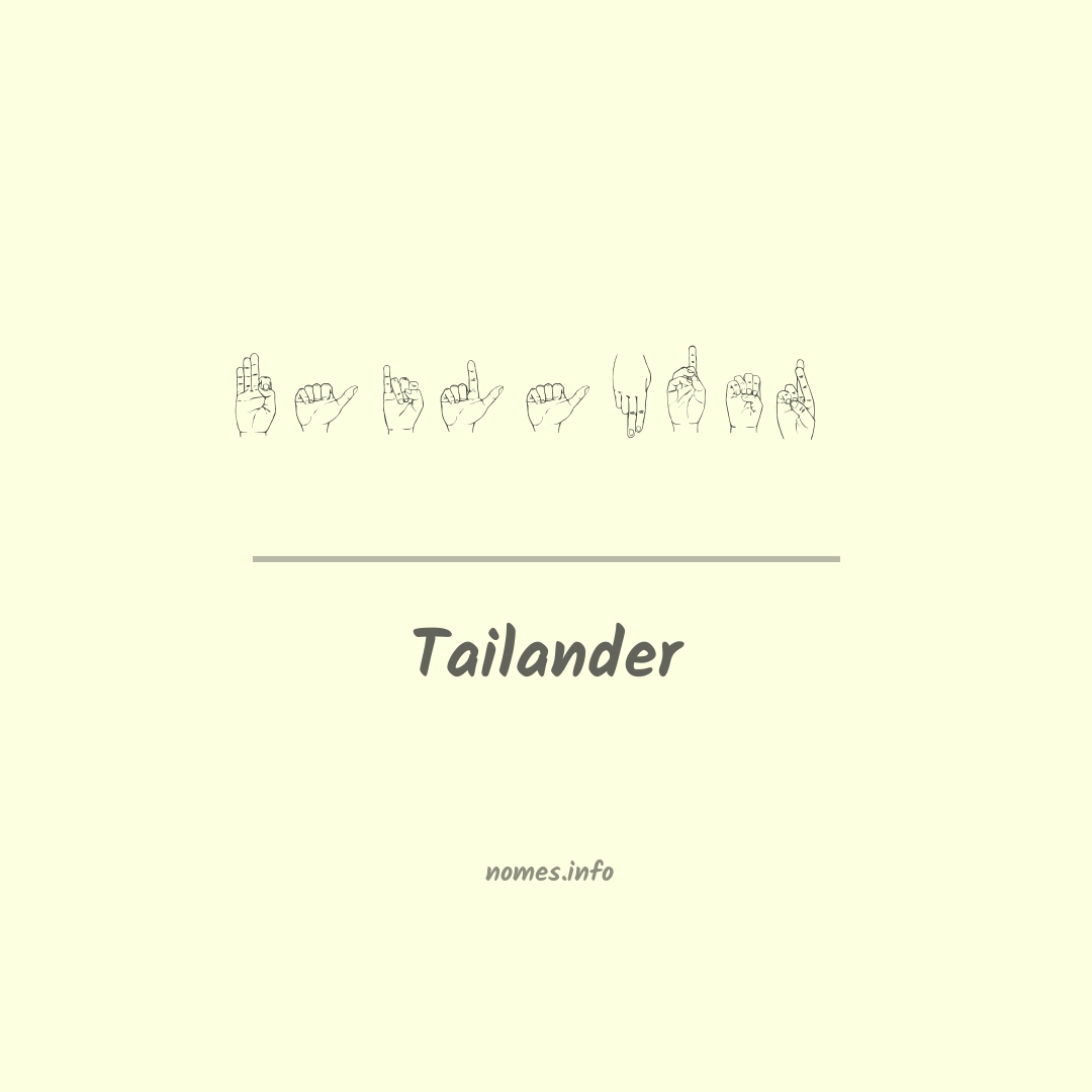 Tailander em Libras