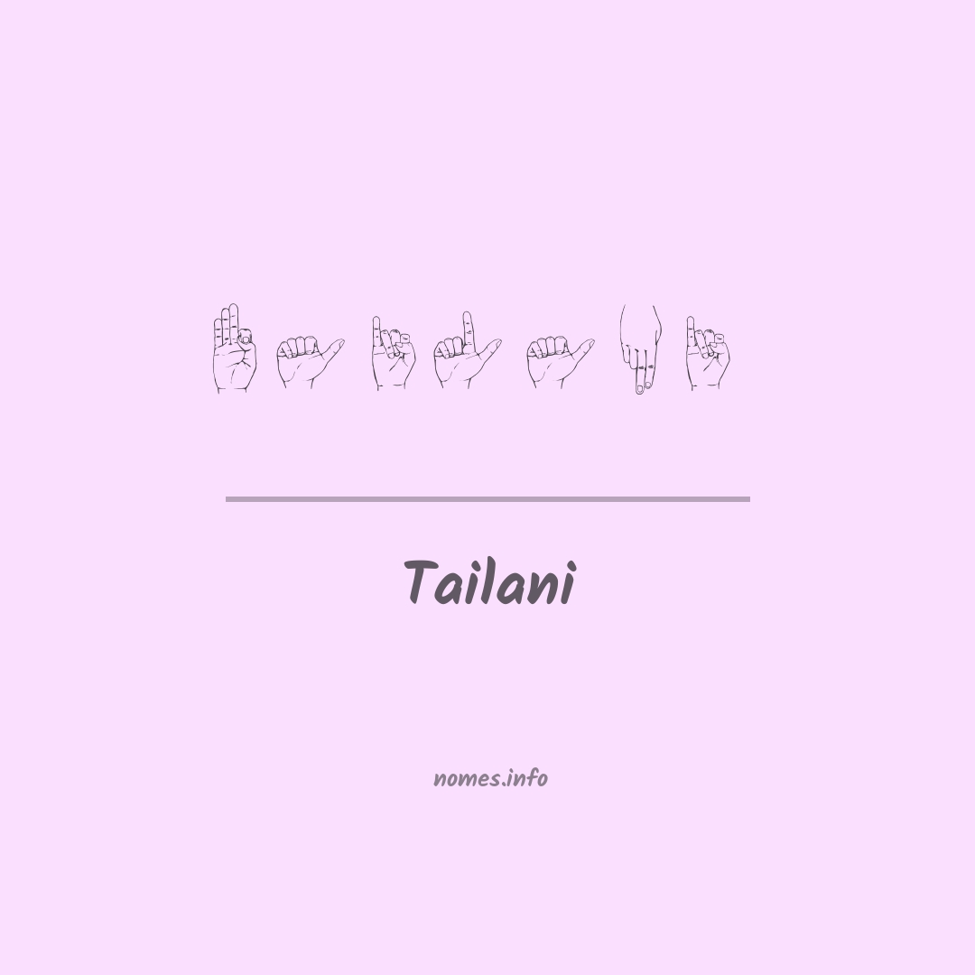 Tailani em Libras