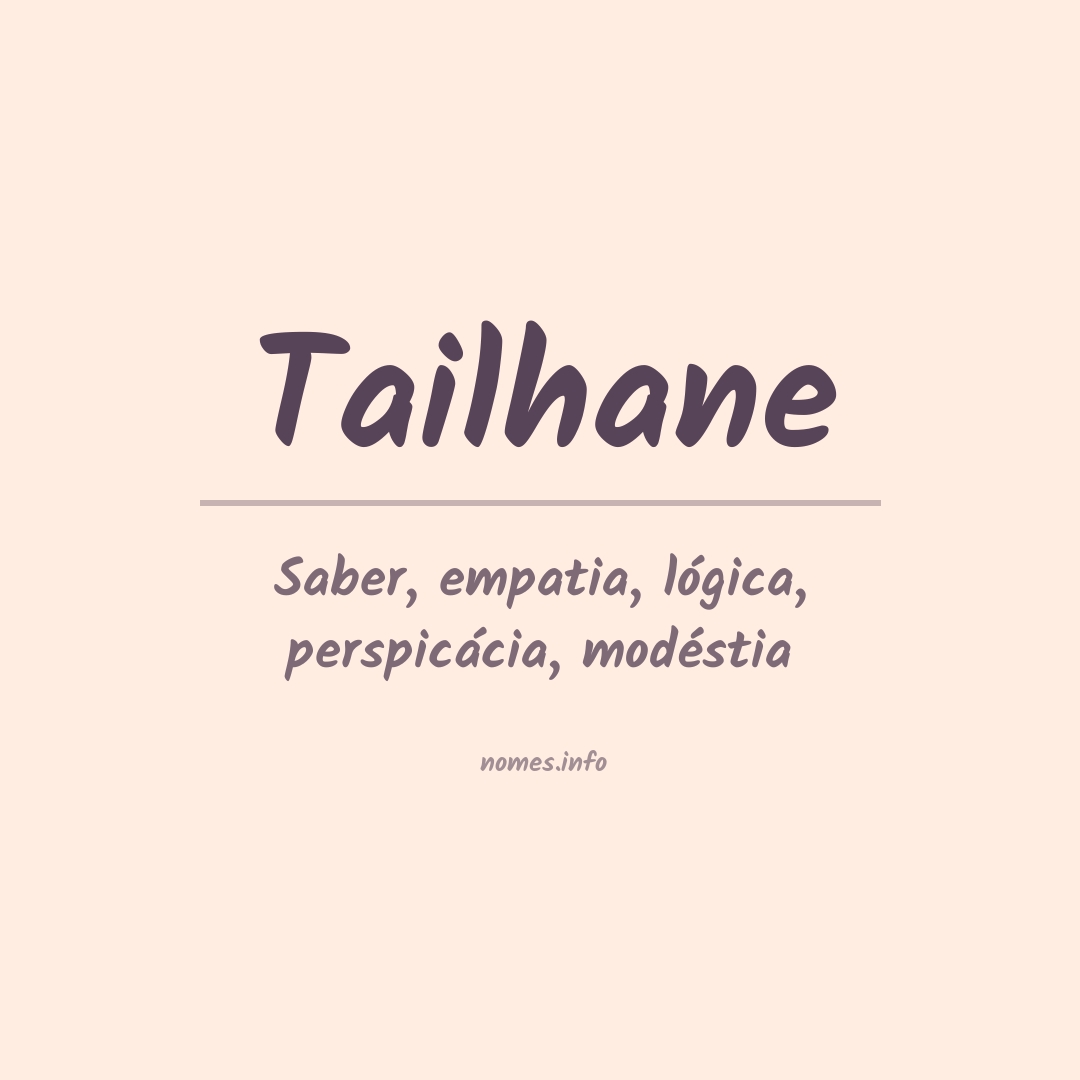 Significado do nome Tailhane