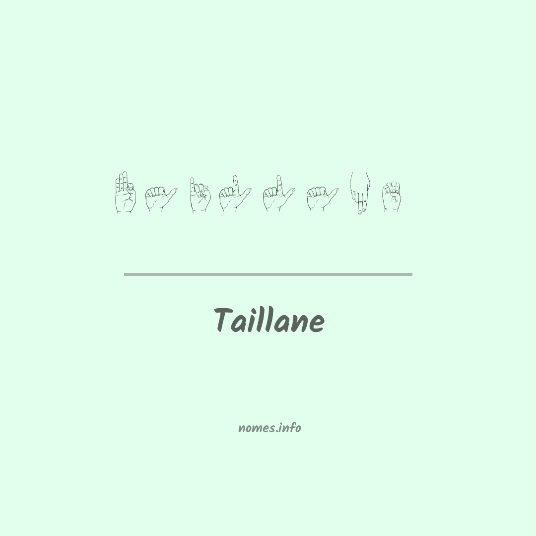 Taillane em Libras