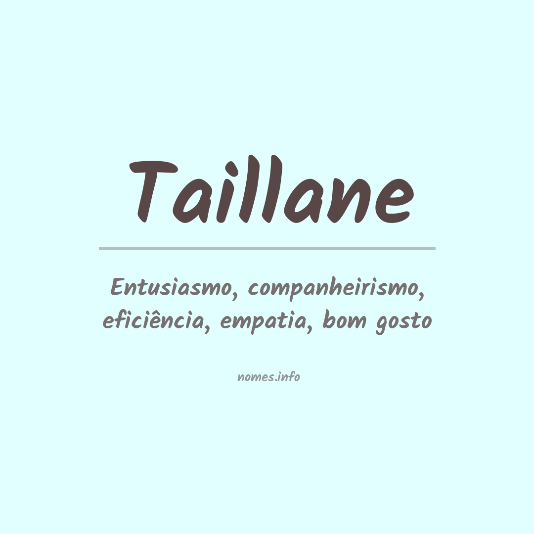 Significado do nome Taillane