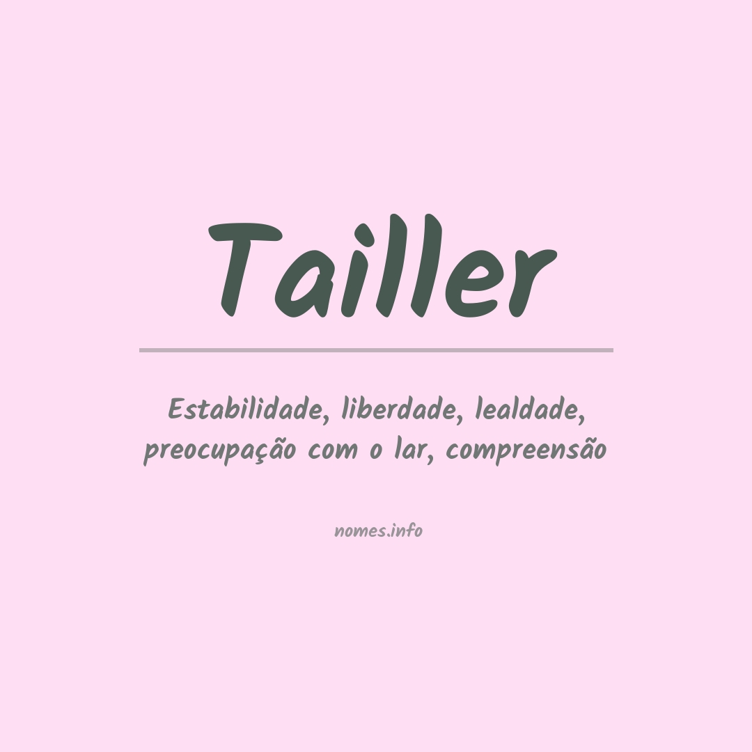 Significado do nome Tailler