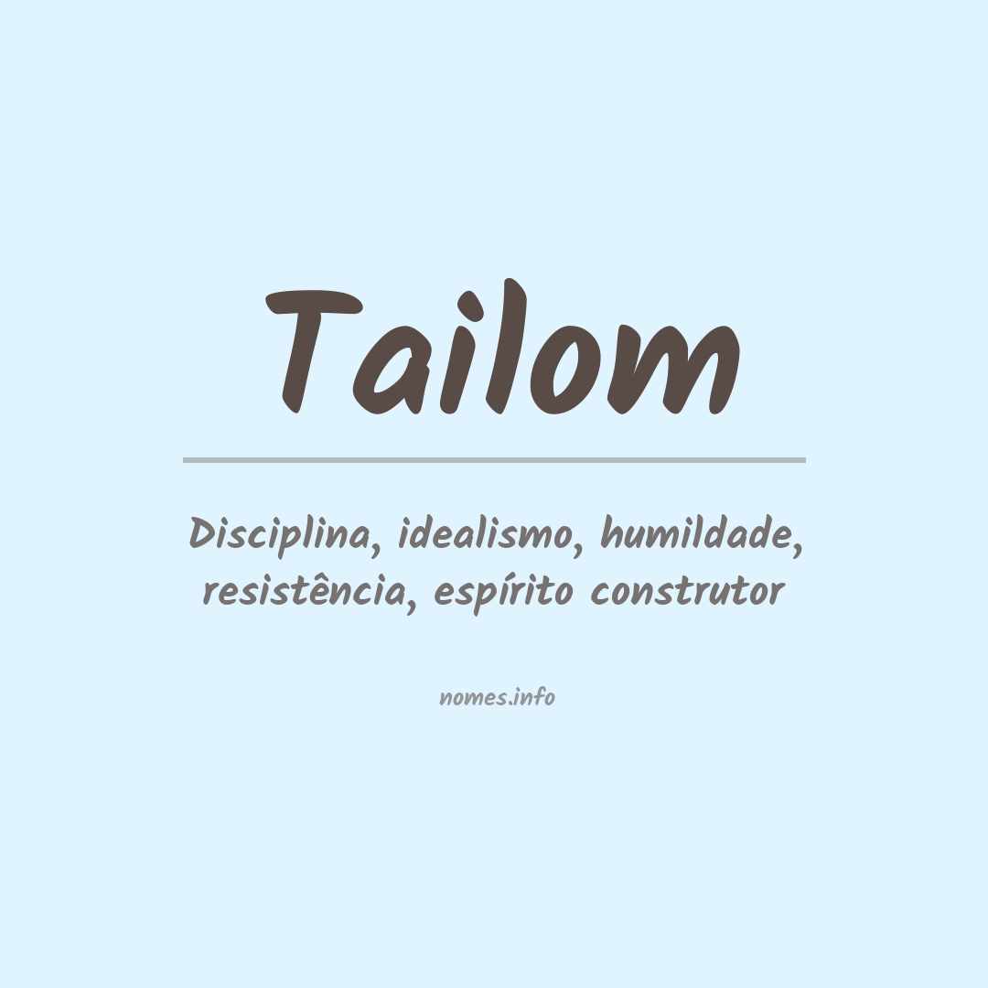 Significado do nome Tailom