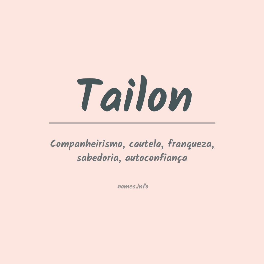 Significado do nome Tailon