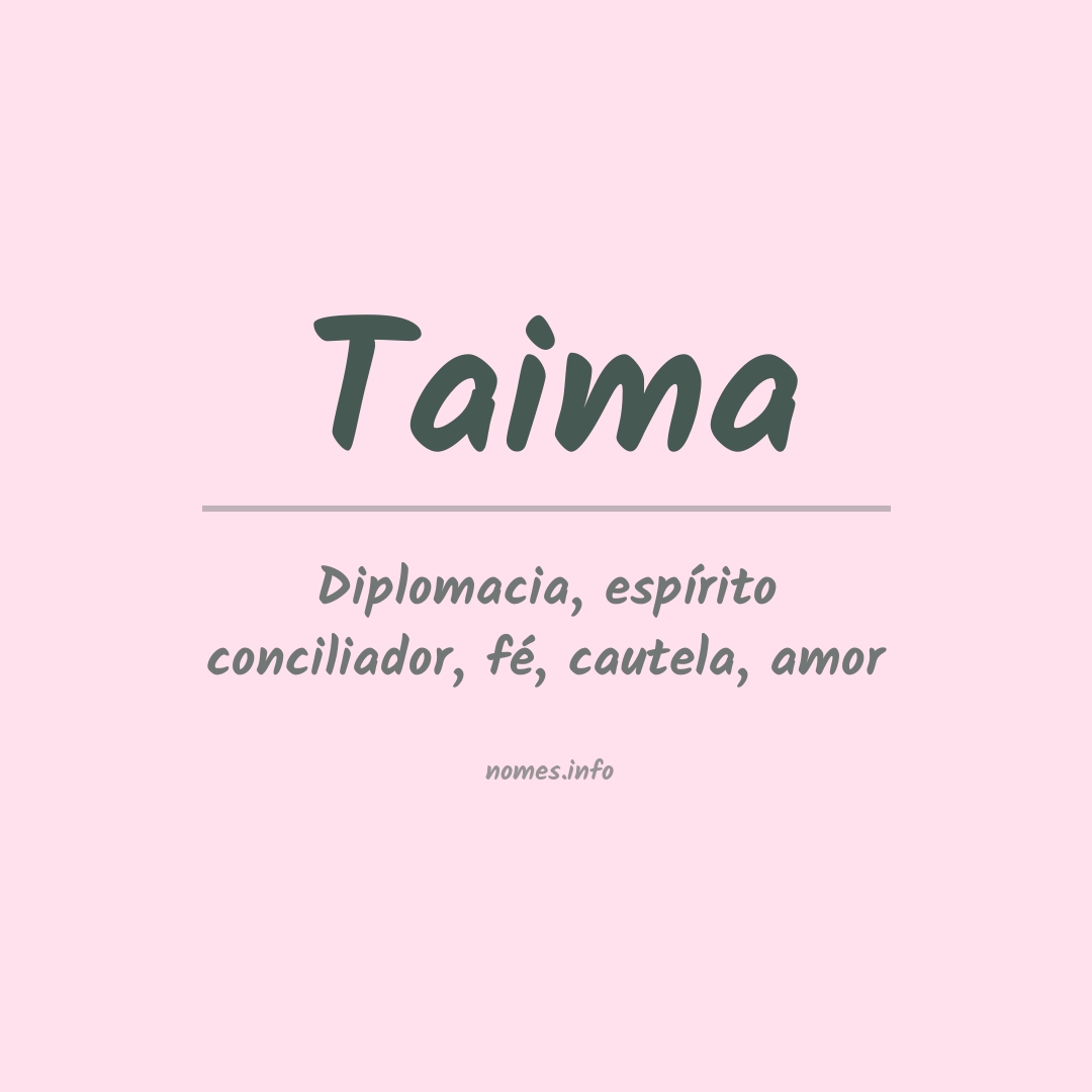 Significado do nome Taima