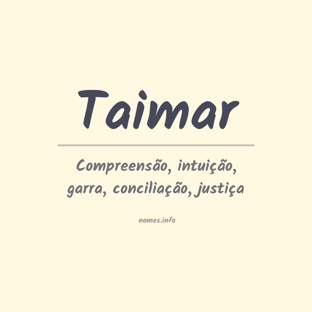 Significado do nome Taimar