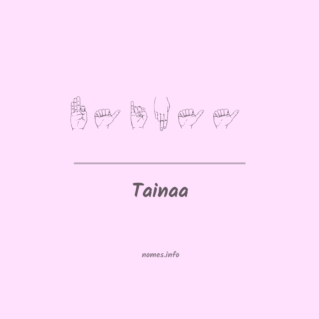 Tainaa em Libras