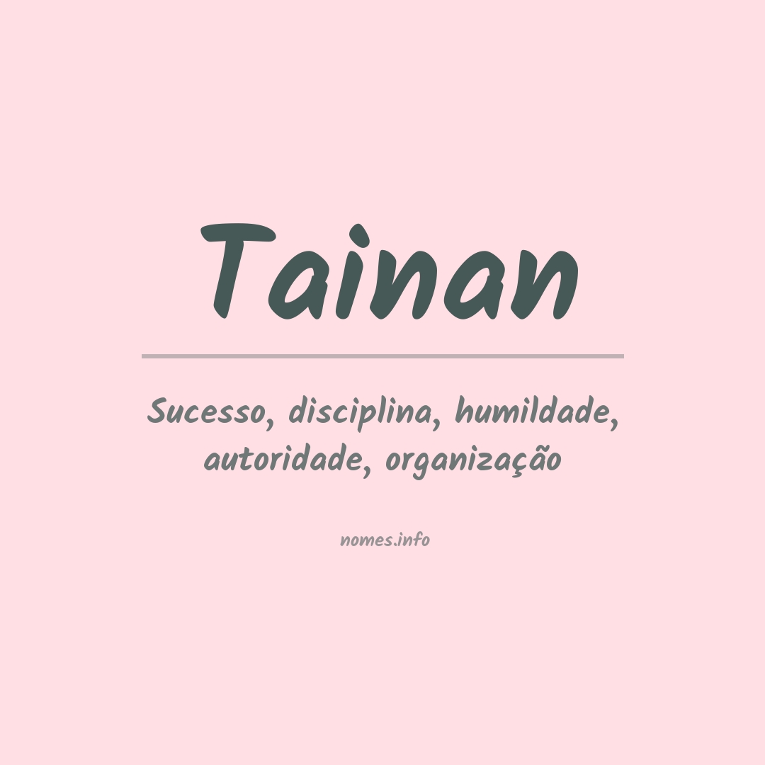 Significado do nome Tainan