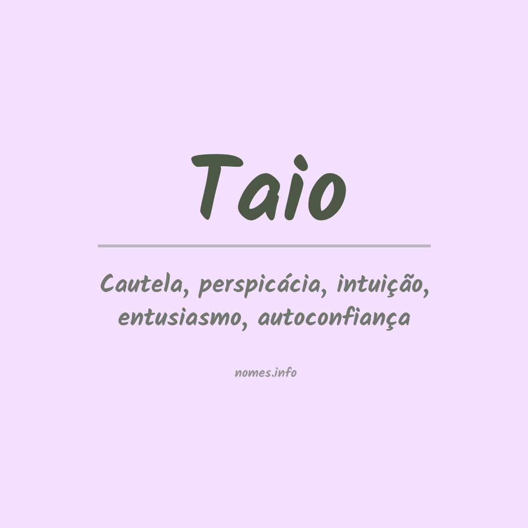 Significado do nome Taio