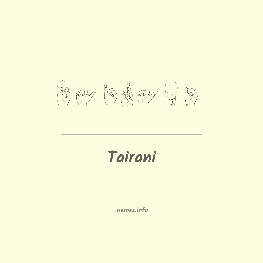 Tairani em Libras