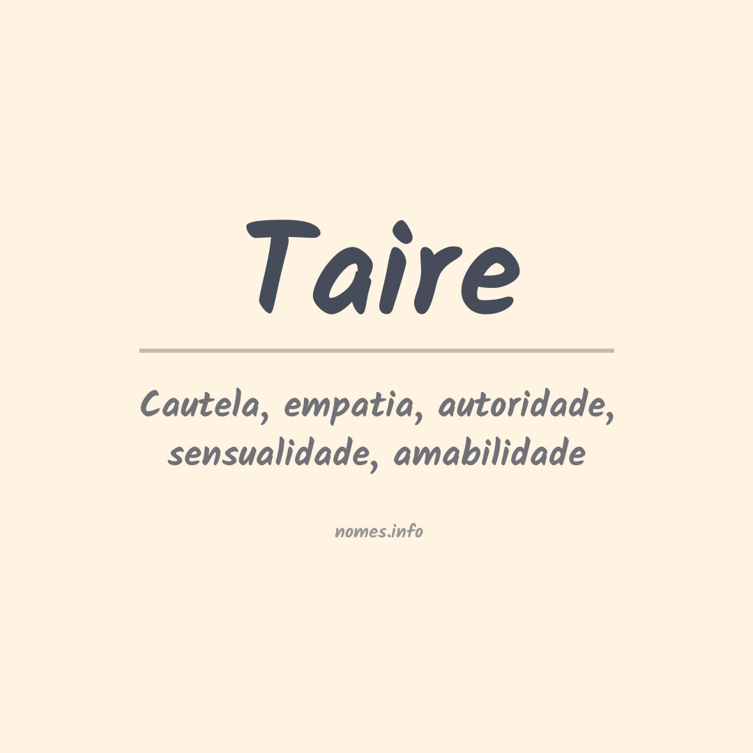 Significado do nome Taire