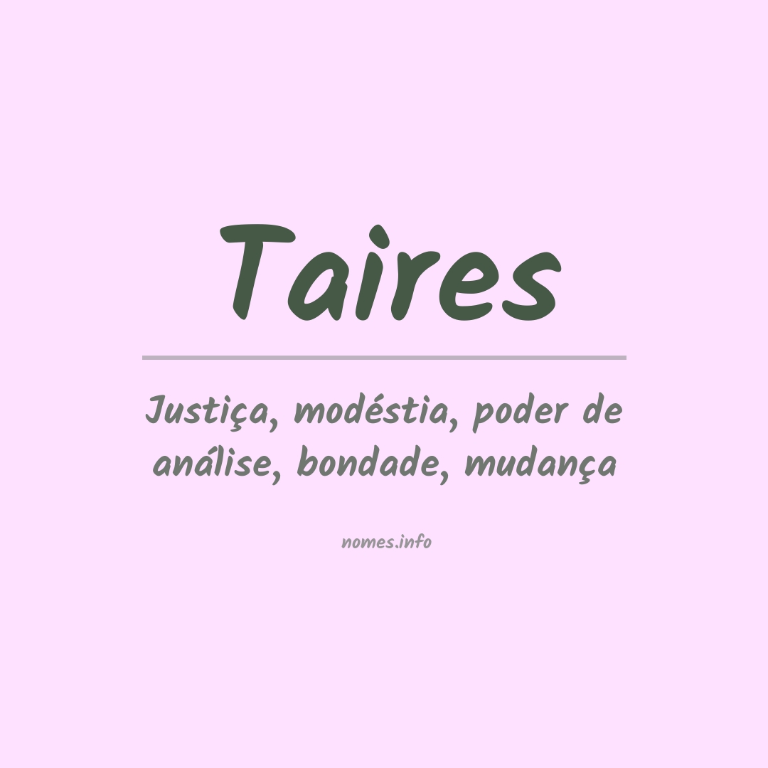 Significado do nome Taires