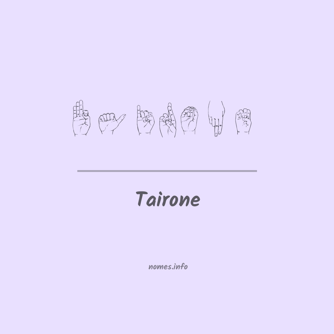 Tairone em Libras