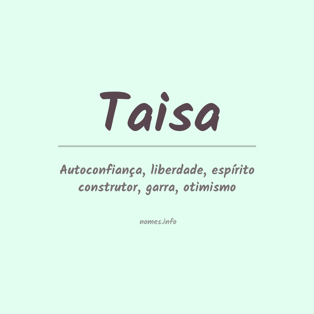 Significado do nome Taisa