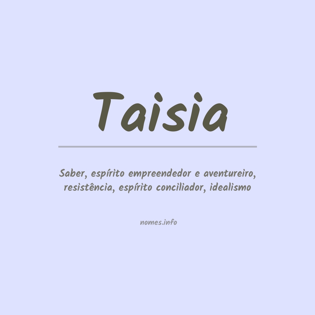Significado do nome Taisia