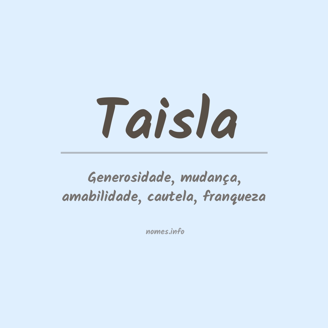Significado do nome Taisla
