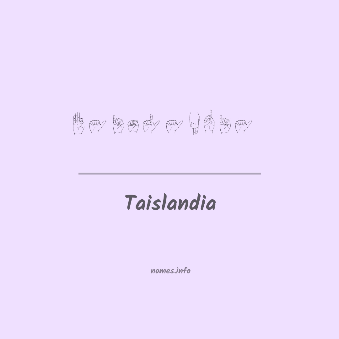 Taislandia em Libras