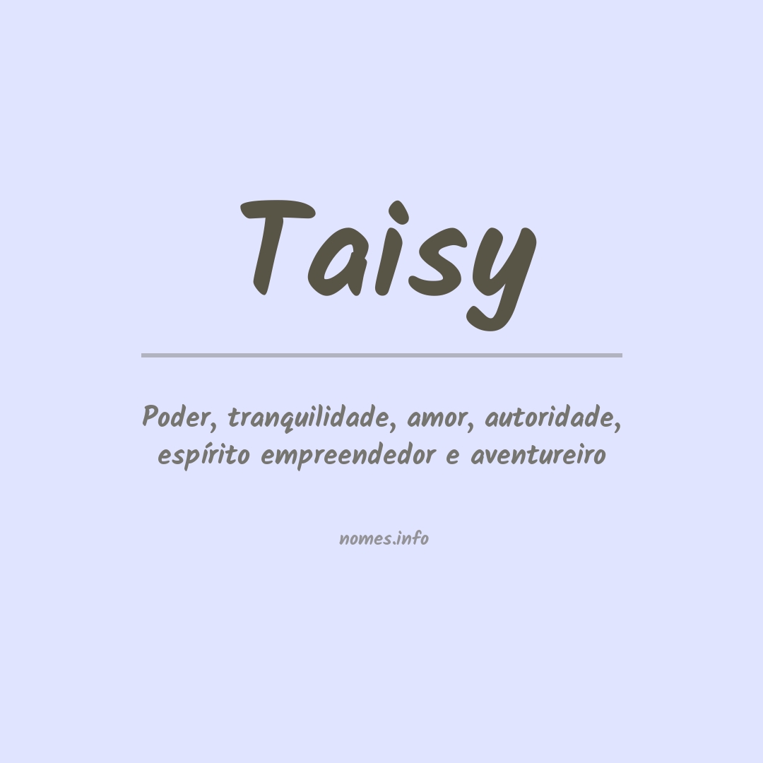 Significado do nome Taisy