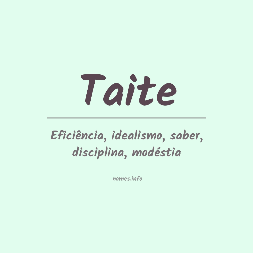 Significado do nome Taite