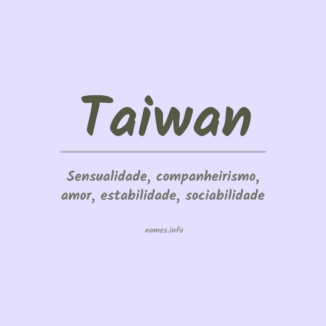 Significado do nome Taiwan