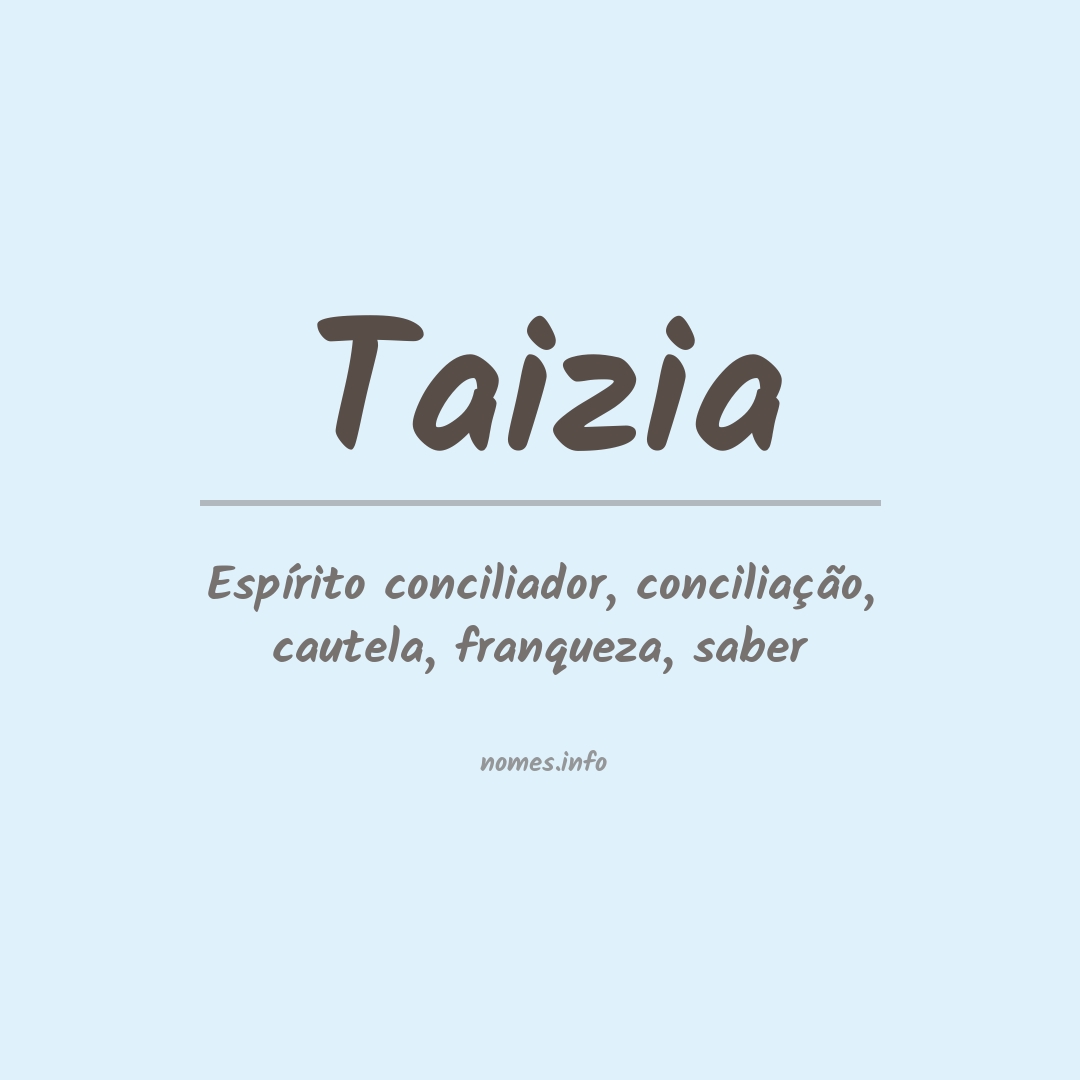 Significado do nome Taizia