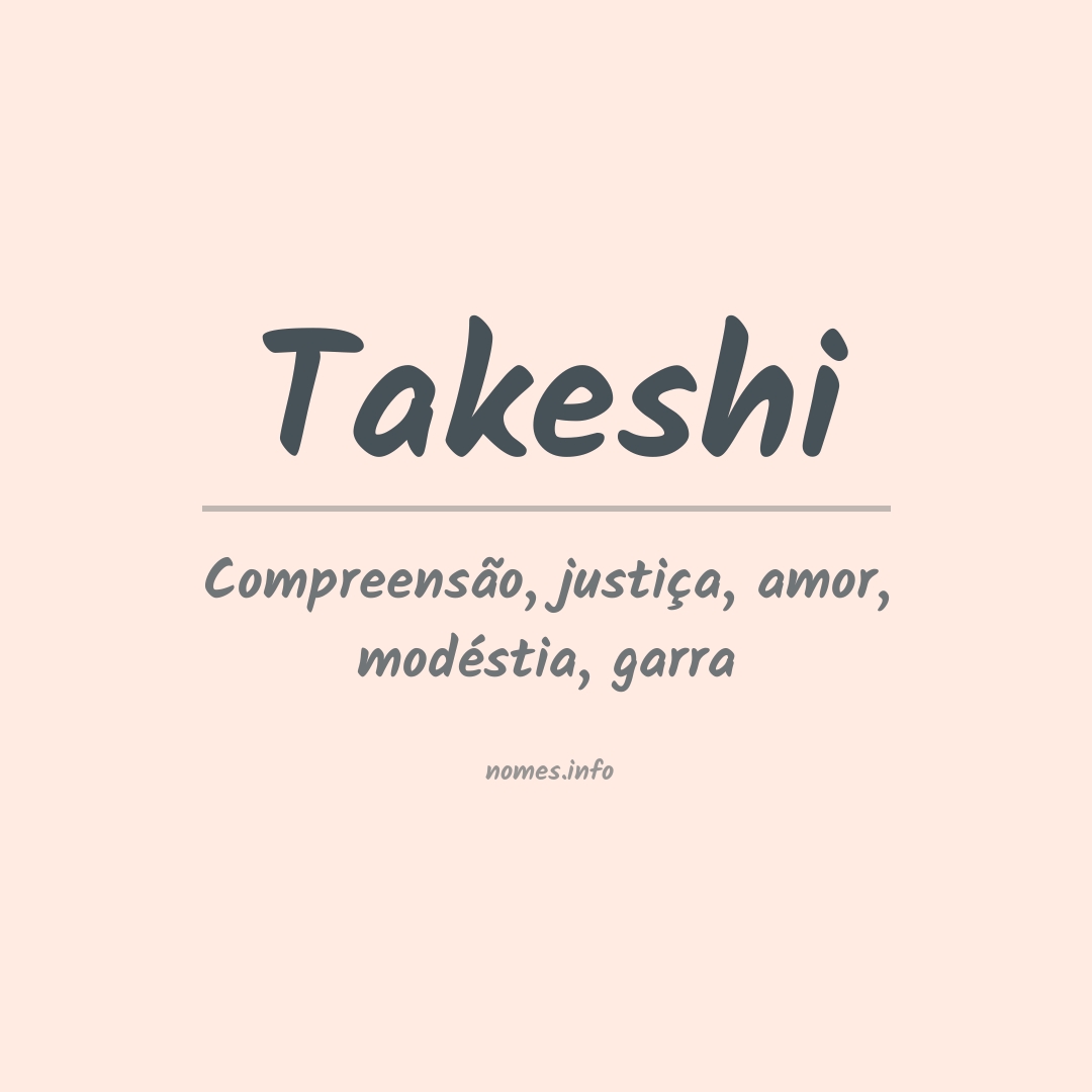 Significado do nome Takeshi