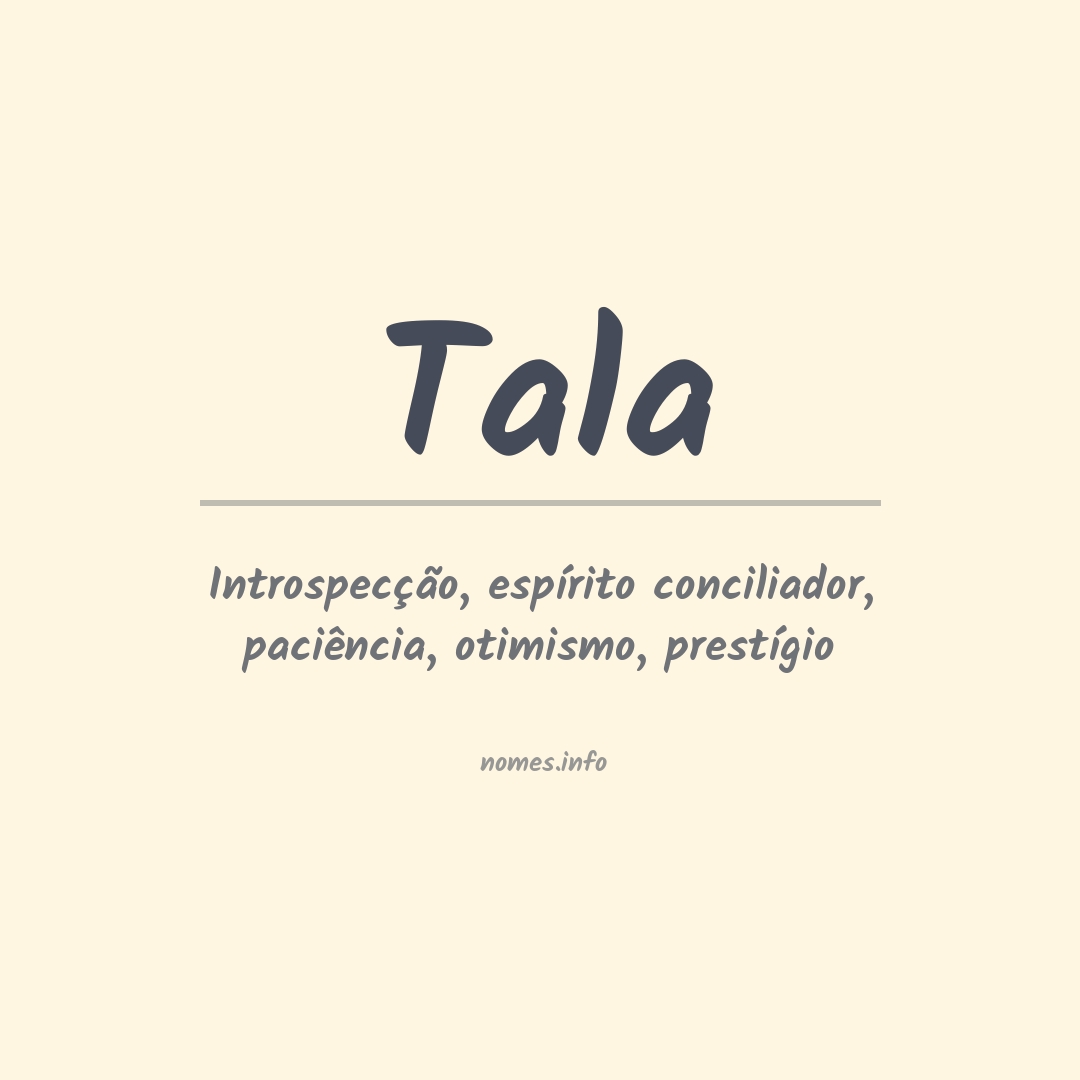 Significado do nome Tala