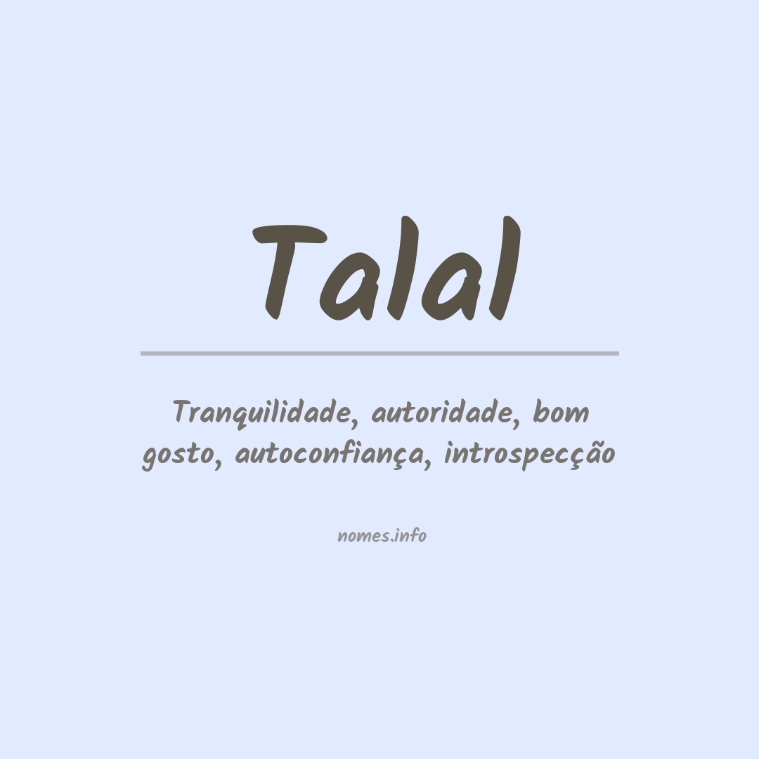 Significado do nome Talal