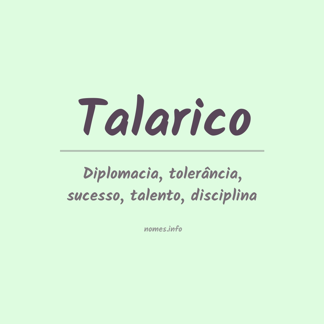 Significado do nome Talarico