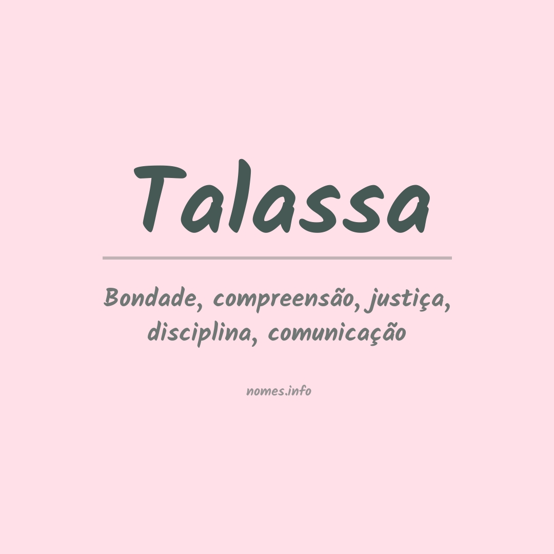Significado do nome Talassa